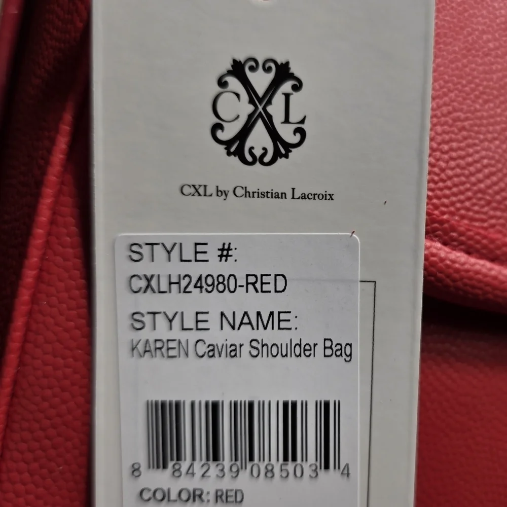 Christian Lacroix Red Shoulder Bag with Emblem